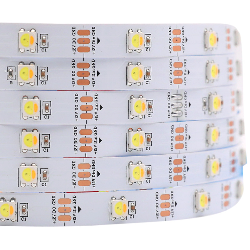12V Individually Addressable SK6812 1800K to 6500K WWA LED Strip 12V Individually Addressable SK6812 1800K to 6500K WWA LED Strip